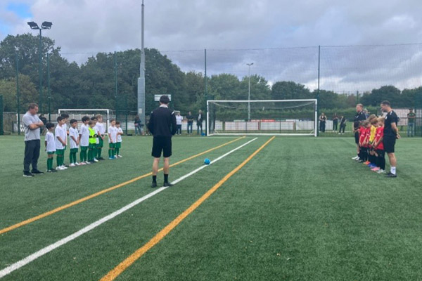 Omonia Youth FC U10 Silver observing a minute's silence